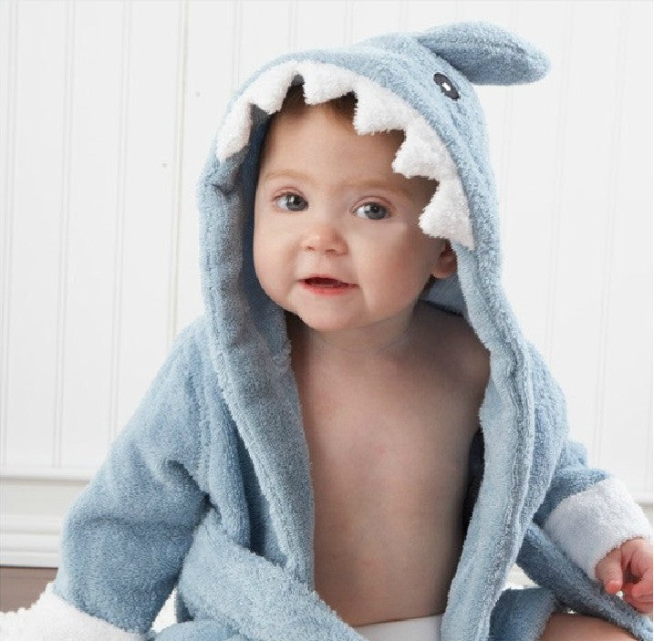 Baby/ Toddler girl boy bathrobe animal-shaped baby hooded absorbent towel