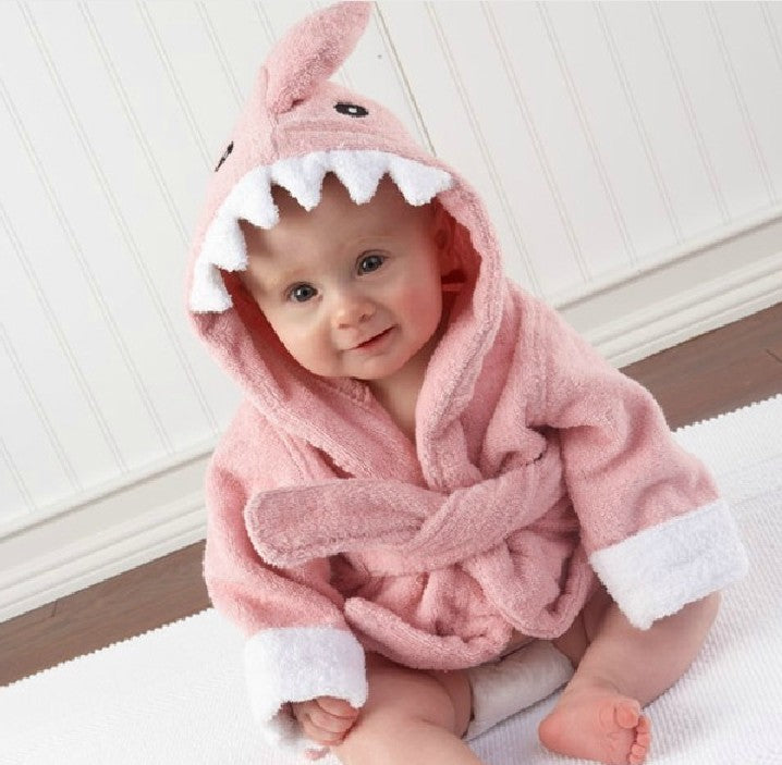 Baby/ Toddler girl boy bathrobe animal-shaped baby hooded absorbent towel