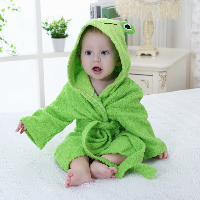 Baby/ Toddler girl boy bathrobe animal-shaped baby hooded absorbent towel