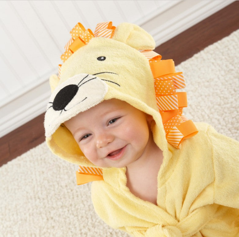 Baby/ Toddler girl boy bathrobe animal-shaped baby hooded absorbent towel