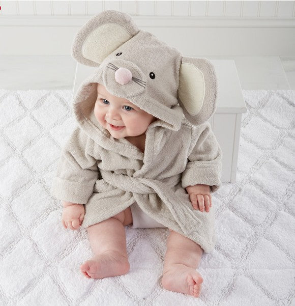 Baby/ Toddler girl boy bathrobe animal-shaped baby hooded absorbent towel