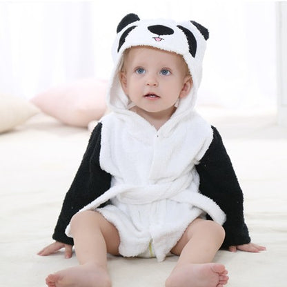 Baby/ Toddler girl boy bathrobe animal-shaped baby hooded absorbent towel