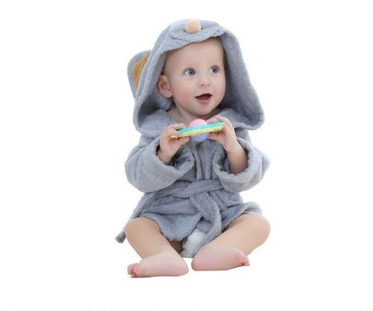 Baby/ Toddler girl boy bathrobe animal-shaped baby hooded absorbent towel