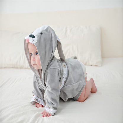 Baby/ Toddler girl boy bathrobe animal-shaped baby hooded absorbent towel