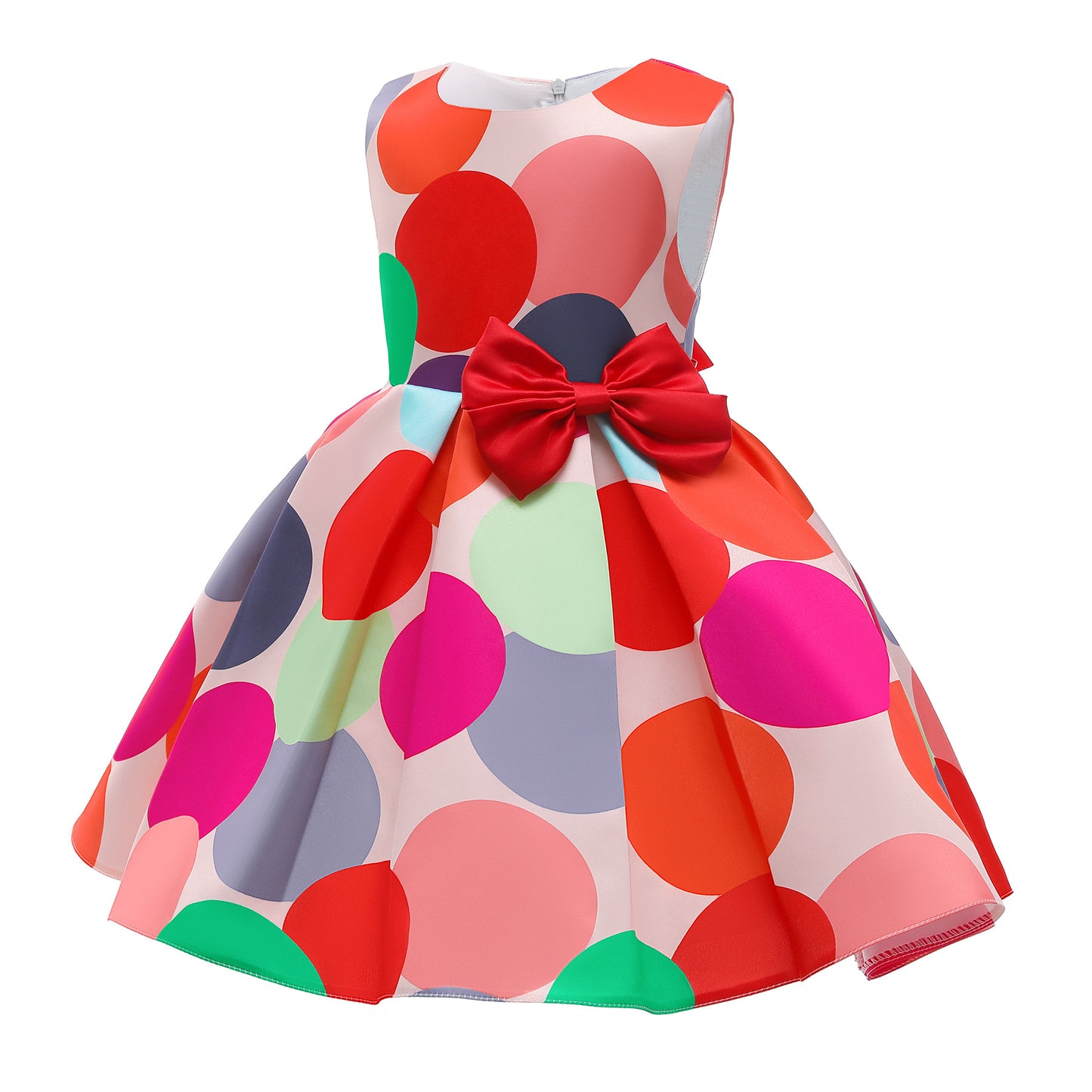 Toddler/ Kids Girl vest skirt polka dot print princess dress party dress Sale