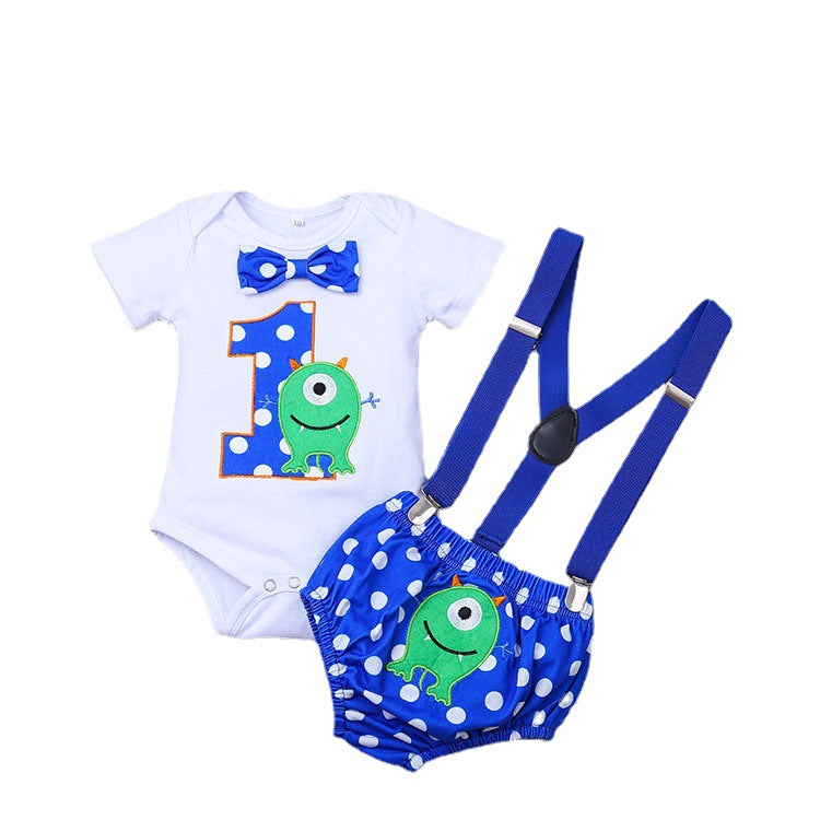 Monster One year old boy Birthday party set Blue Sale