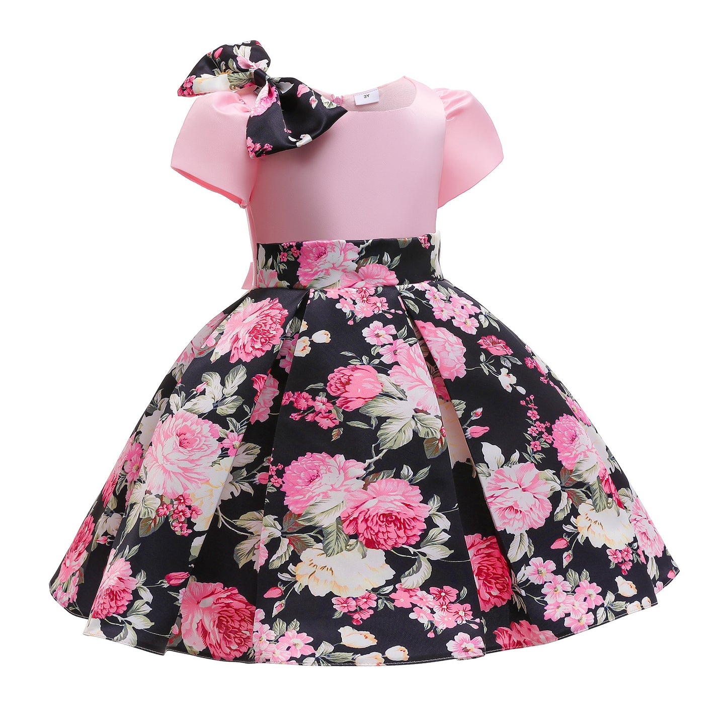 Toddler/ Kids Girl Pink Rose Princess Dress Party Dress