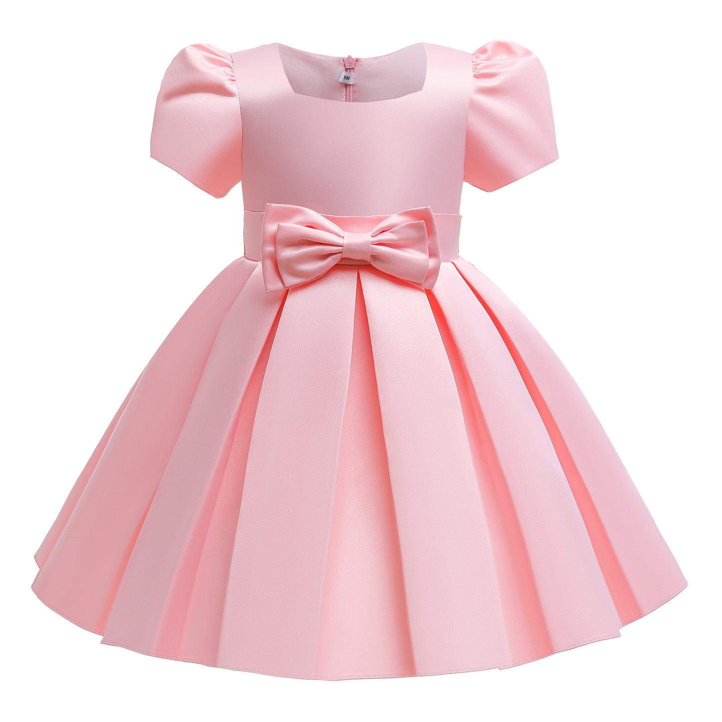 Kids Girl Pink bubble sleeve princess dress party dress formal dress Sale