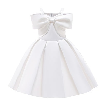 Kids Girl Whie no-sleeve princess dress party dress formal dress