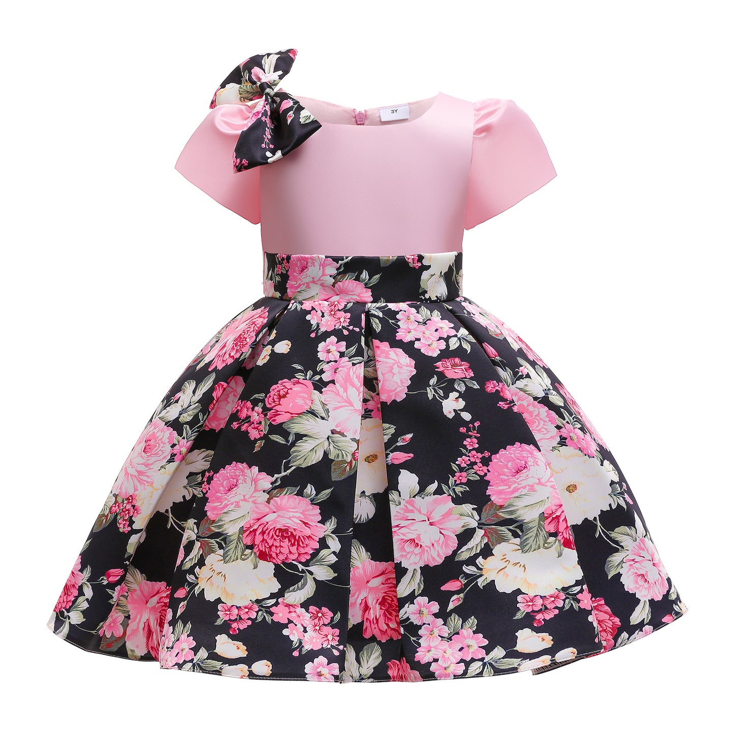 Toddler/ Kids Girl Pink Rose Princess Dress Party Dress