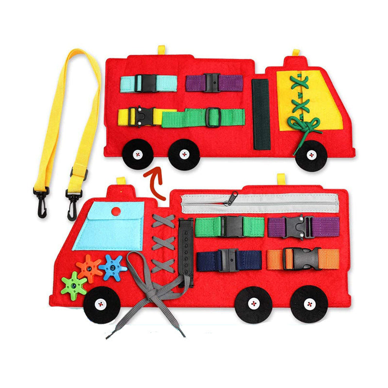 Fire engine truck Busy Board kids toy training board