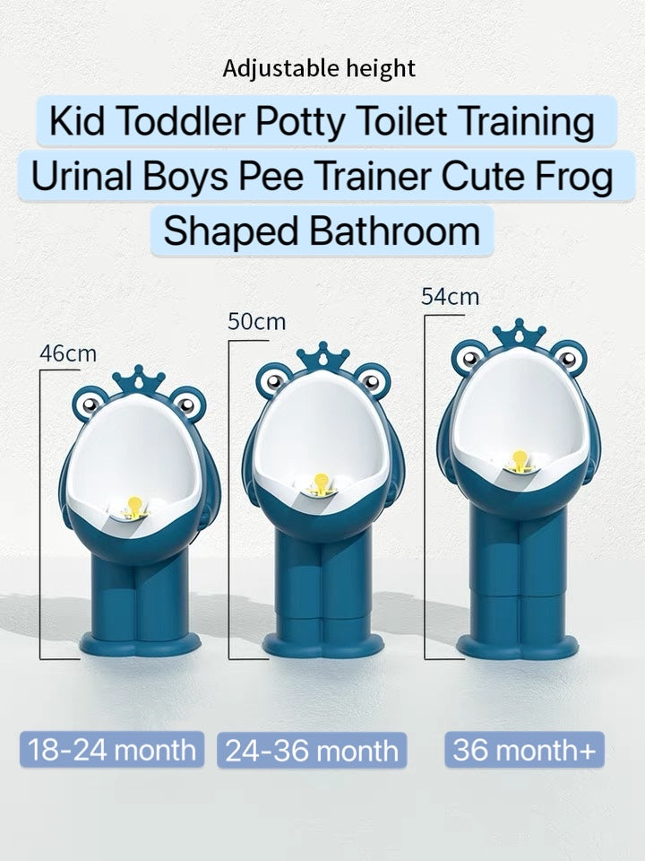 Kid Toddler Potty Toilet Training Urinal Boys Pee Trainer Cute Frog Shaped 3 levels nursery