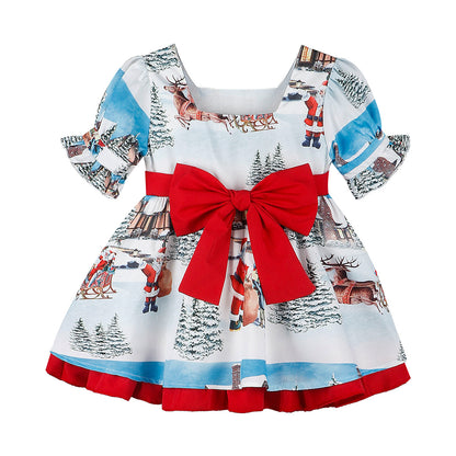 Sale Xmas Christmas Big Bow Pretty Dress