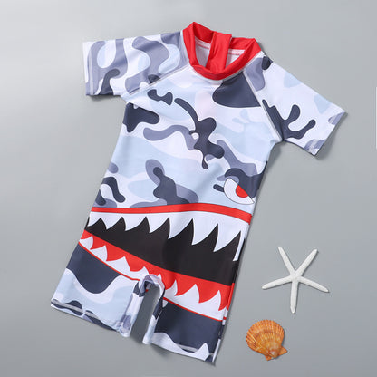 Toddler Kids boy super mouth cool swimsuits swimwear