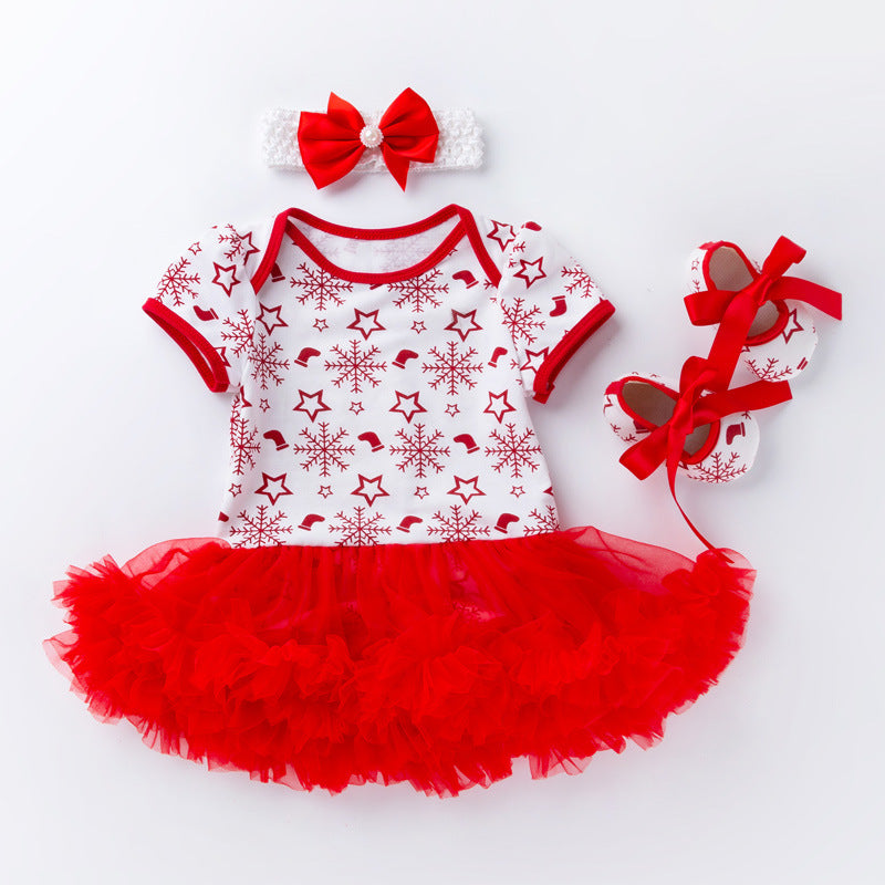 Sale Little Girl Xmas Snow My First Christmas Tutu style Set G