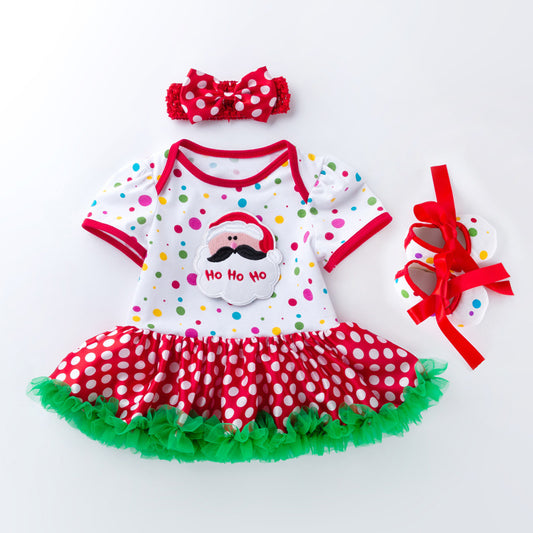 Little Girl HOHOHO My First Christmas Tutu style Set B