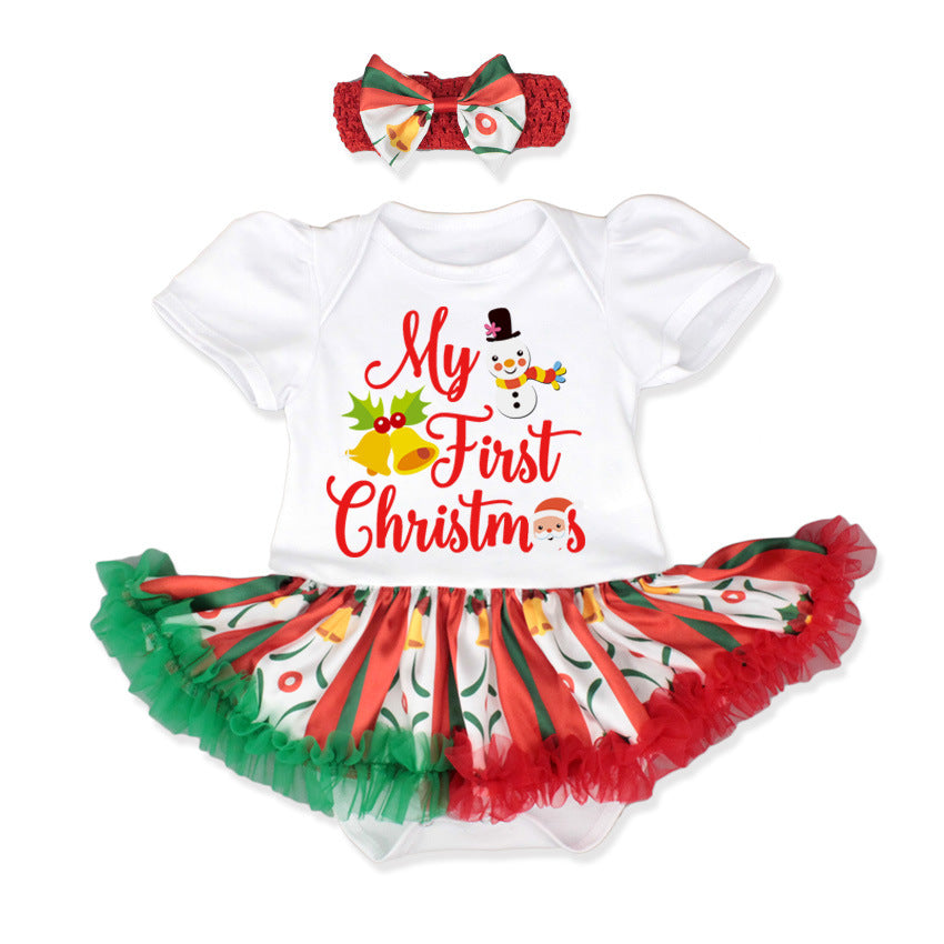 Little Girl My First Christmas Tutu style Set D