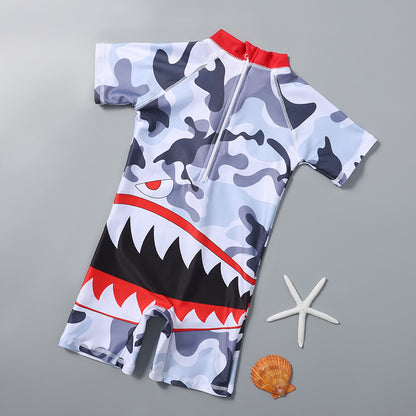 Toddler Kids boy super mouth cool swimsuits swimwear