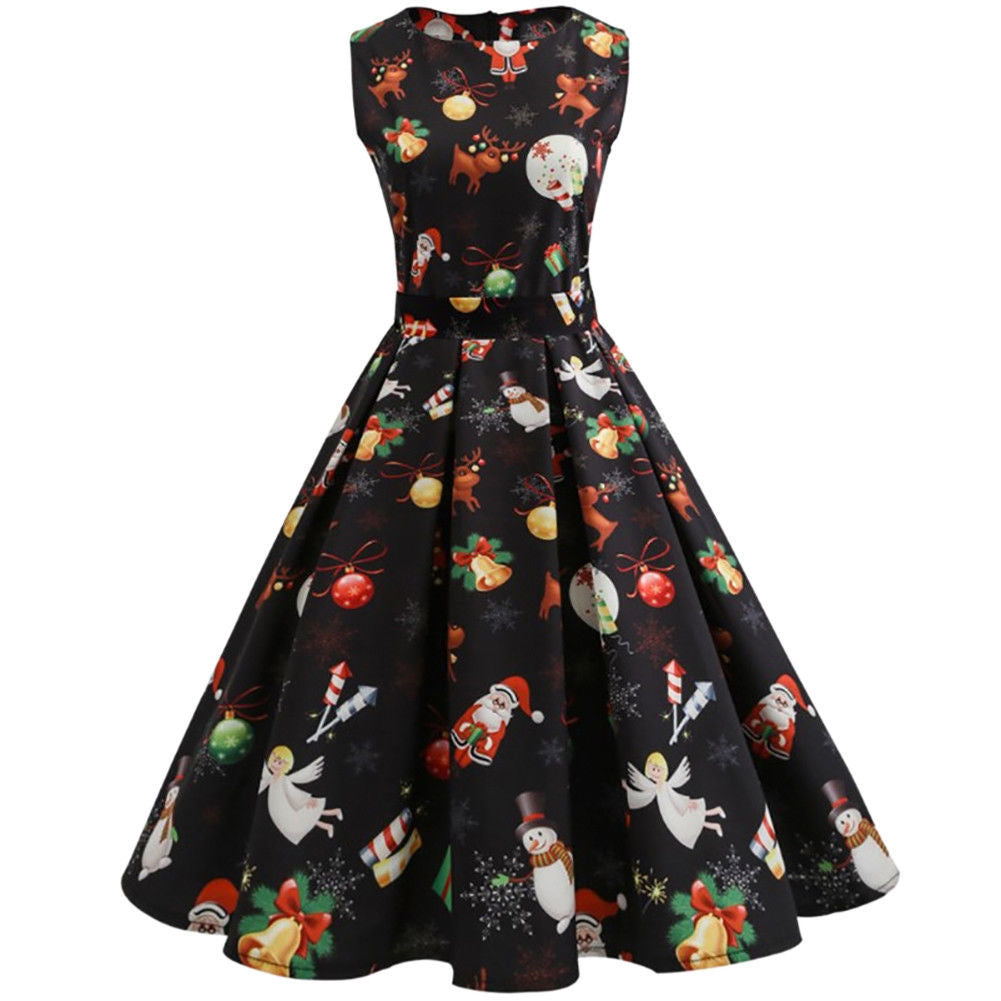 Lady Christmas Dress Black