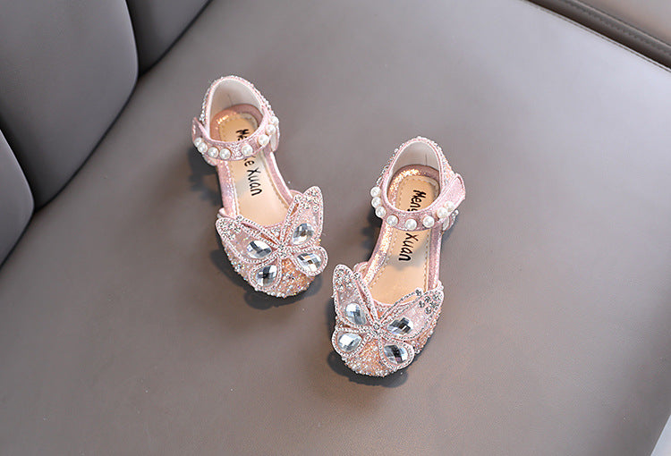 Girls princess Butterfly Shoes casual shoes Party Shoes show dance shoes Light Pink